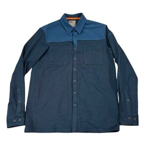 5.11 Tactical Ascension Ensign Heather Blue‎ Shirt Men's Medium Pearl Snap